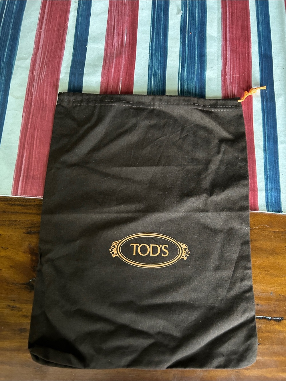 New never used Todd’s shoe drawstring brown cloth bag - original